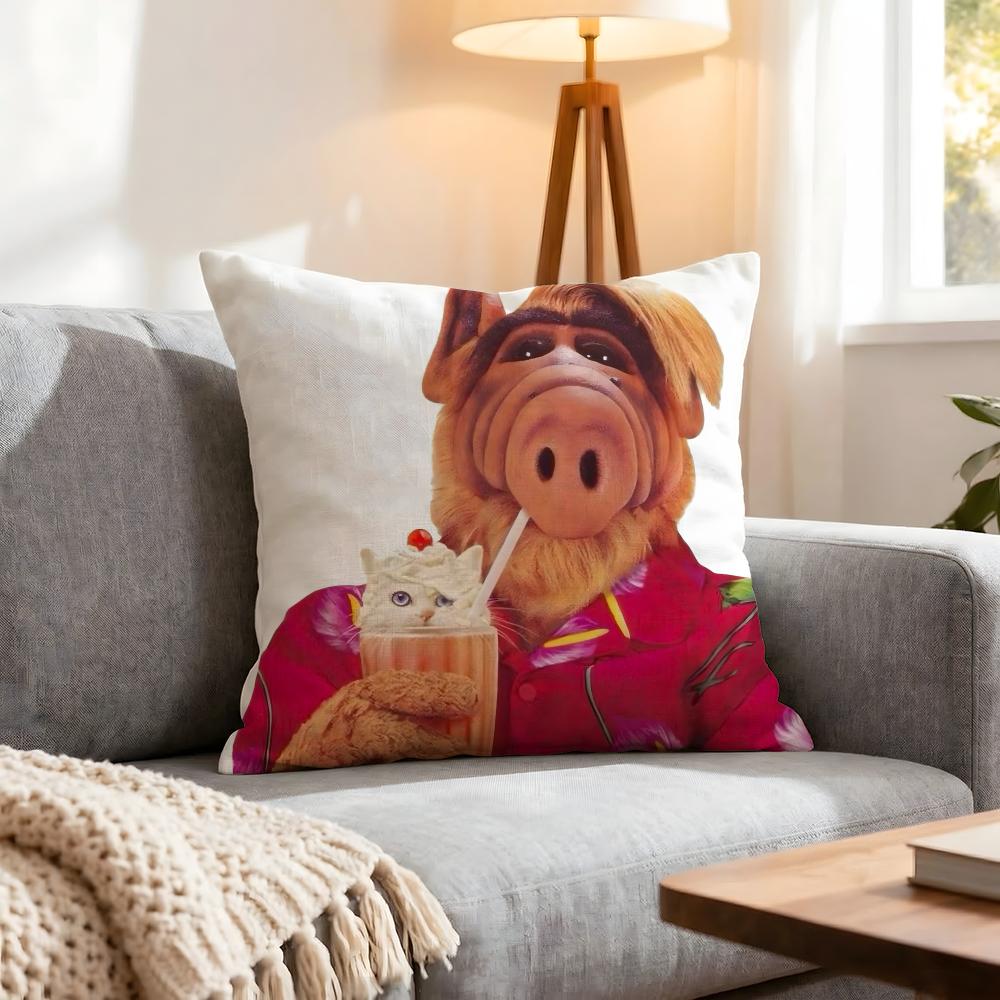 Cartoon ALF Cushion Cover Pcs Decorative Covers Soft Cushion Case for Sofa Couch Decor x x Pillowcases