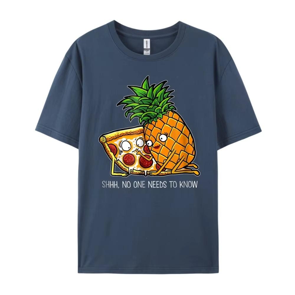 2026 New Pineapple Pizza Funny Pepperoni Pizzas Graphic Tshirt Men Women Humor Vintage Novelty Tshirts Mens Tee