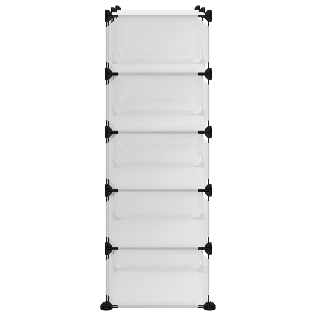 Transparent Shoe Rack 84 x 32 x 88.5 cm PP