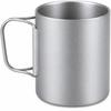 Double Wall Camping Mug Foldable Handle Outdoor Coffeee Bottle Portable Titanium Water Cup  Travel