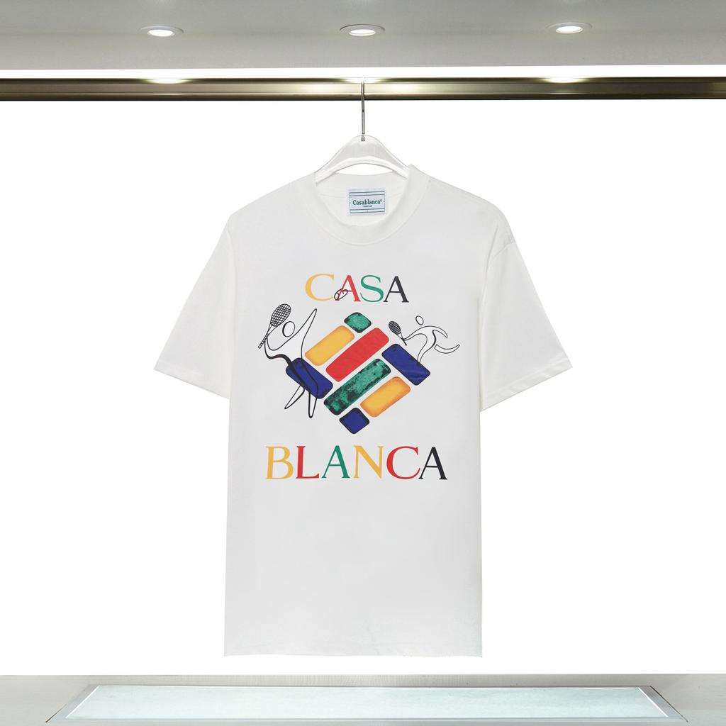 Casablanca 23 spring and summer new fantasy gate starry sky castle casa letter logo short-sleeved couple T-shirt