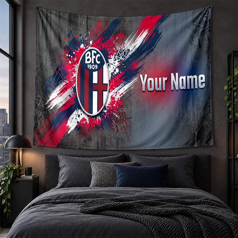 Personalized Tapestry Wall Hanging Bologna FC Pattern Art Background Cloth