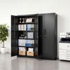 Metal Storage Cabinet, 175 cm Lockable Steel Garage Cabinet with 4 Adjustable Shelves, 2 Magnetic Doors, 2 Keys, 5 Tiers Tool Storage for Pantry,