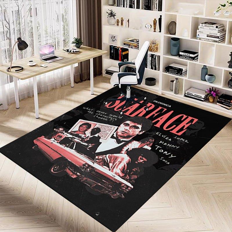 1 шт. Коврик для офисного кресла Scarface, Мягкий, Удобный, Всесезонный, Идеально подходит для дома, спальни или офисного декора, Идеальный подарок для