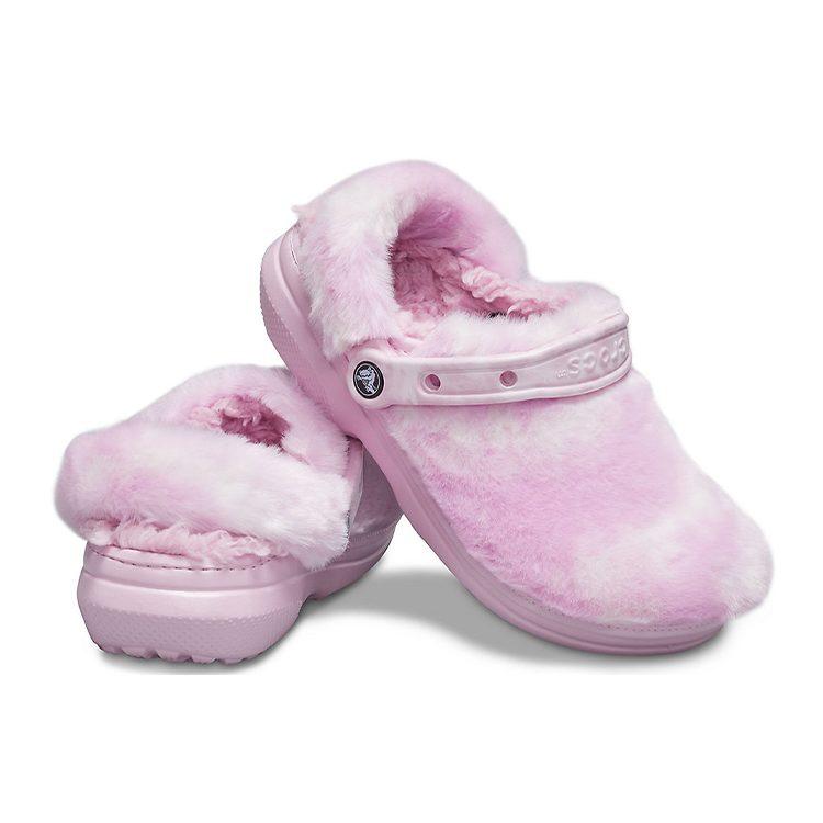 Crocs Классические кроксы Fur Sure Ballerina 'Розово-белые' 207303-6SU