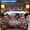 Scary Clown Horror 3pcs K-pop music group Bedding set,Ideal for Bedroom, Dormitory,Including Duvet Cover And 2pcs Pillowcases,Fan gifts