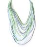 [R3239] - Green 'Coloriage' Ethnic Necklace - 40 To 54 Cm