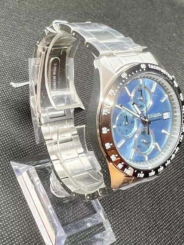 SEIKO SBTR029 Spirit SELECTION Chronograph Stainless Steel Watch Blue 39.8mm