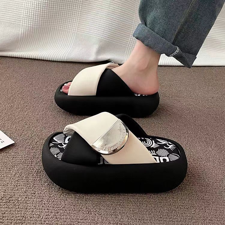 Сандалии летние женские тапочки сандалии на платформе уличные толстые пляжные тапочки шлепанцы садовая обувь