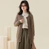 Thick up! Yak wool+rabbit fur round neck solid color knitted women's autumn and winter mid to long versatile wool sweater
