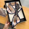 Vintage Saddle Printed Cross Tie Scarf Elegant Thin Slender Neck Scarf Women Spring Summer Professional Decorative Small Scarf