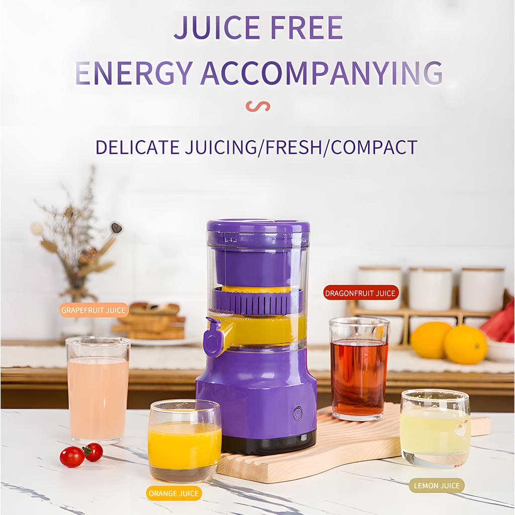 Электрическая соковыжималка для цитрусовых, перезаряжаемая через USB, автоматическая беспроводная соковыжималка для апельсинов с высоким выходом сока, соковыжималка