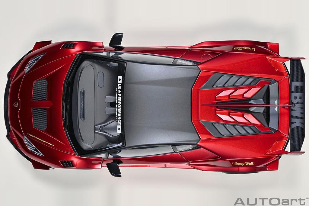 AUTOart AUTOart Liberty Walk Works Lamborghini Huracan GT Hyper Red Completed Product 1/18 LB-Silhouette
