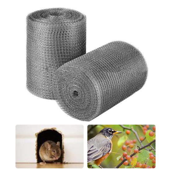 Сетка из нержавеющей стали с двойным слоем, сетка-ловушка для борьбы с грызунами, барьер от слизней и улиток для курятника в саду