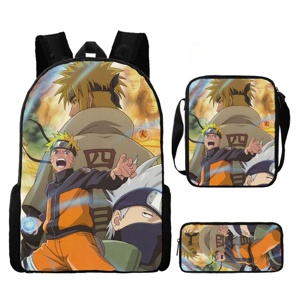Детский рюкзак Наруто из легкого прочного материала для школы и путешествий