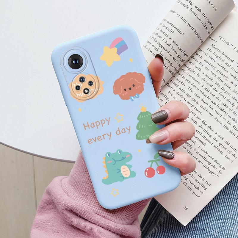 Flowers Funda For Honor 50 Capa Huawei Nova 9 Phone Case Soft Silicone Cute Cat Bear Back Cover For Honor X6a X6b X6c TPU Bumper