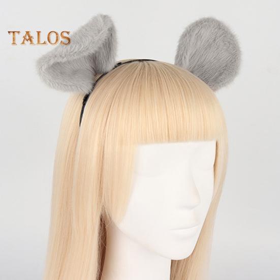 2Pcs/Set Imitation Mouse Ear Tail Set Animal Ear Headband Adjustable Waist Belt Tail Costume Accessories Christmas Cosplay Props
