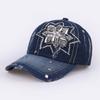 European and American popular hot diamond washed denim baseball cap men's and women's party personalized versatile sunshade sunscreen cap