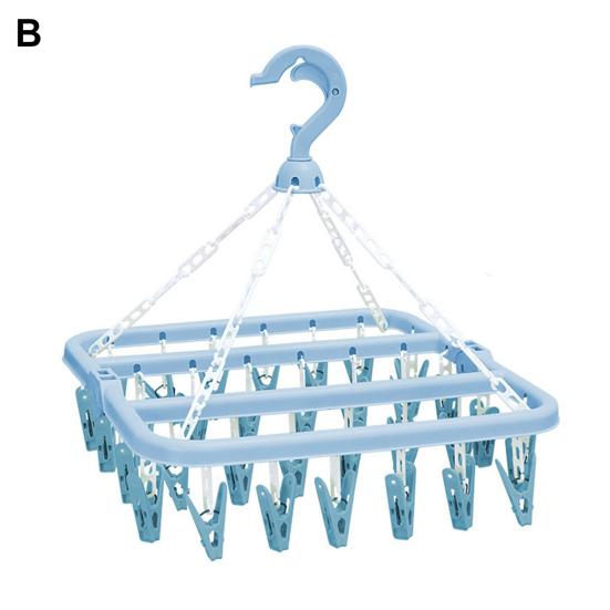 8/32Clamps Useful Multi-use Clothes Hanger Sock Racks Strong Load-bearing Long Lifespan Clothes Hangers