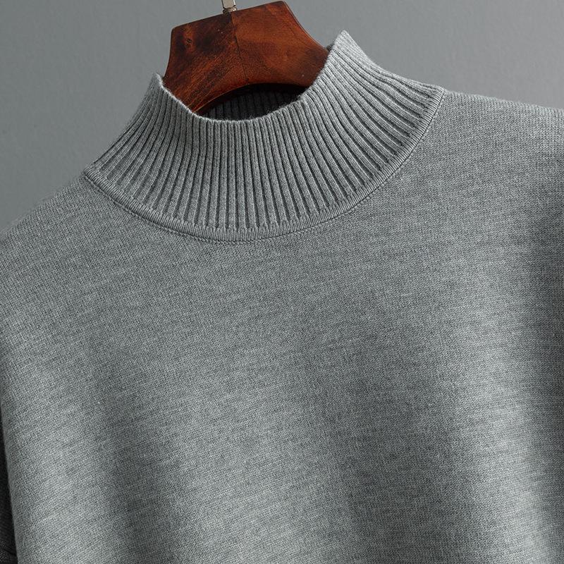 Осенне-зимний свободный свитер-пуловер с высоким воротником, однотонный женский трикотажный комплект из двух предметов с длинными рукавами и широкой юбкой