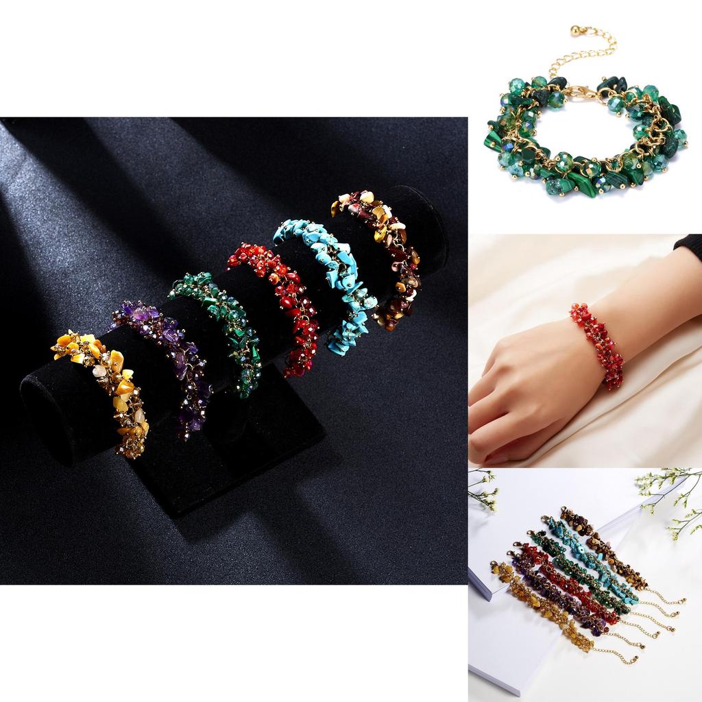 Crystal Beaded Bracelet For Men And Women With Geometric Design For Travel Gift