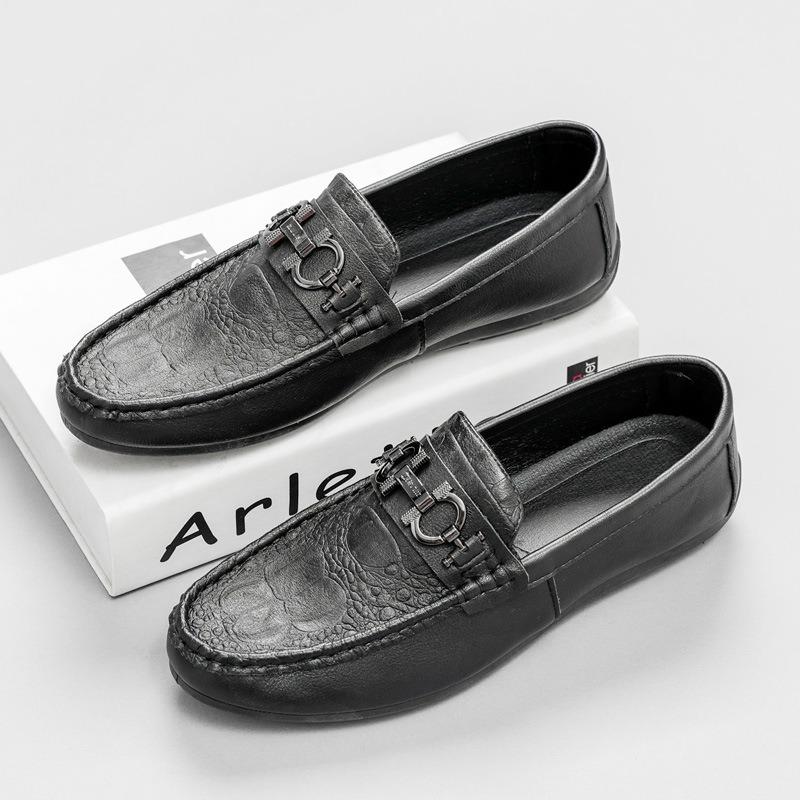 Туфли Doudou мужские новые мужские деловые повседневные кожаные туфли с узором крокодила высококлассная формальная одежда, спасибо.