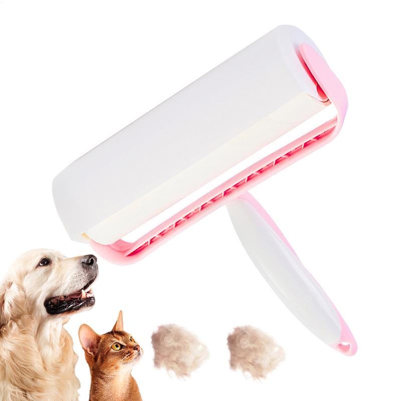 Липкий ролик для удаления шерсти домашних животных, ворса, эргономичный ручной удалитель мусора с клейкими листами для одежды, стирки, мебели, кровати, автомобиля