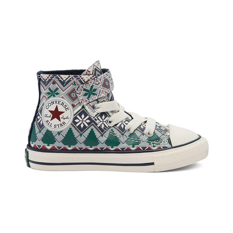 Converse Детские кроссовки Chuck Taylor All Star High Top Walker Серо-зеленые 769638C