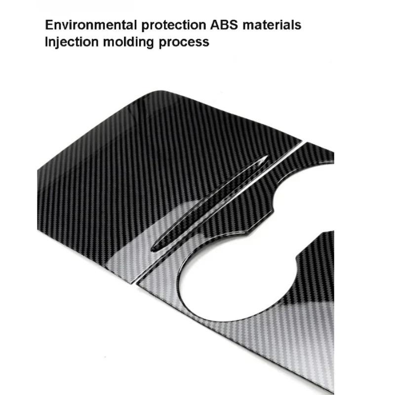 Center Console Patch with Push Handle For Tesla Model 3 Y Center Console Panel ABS Cover Fit with Original Car Protective Decor