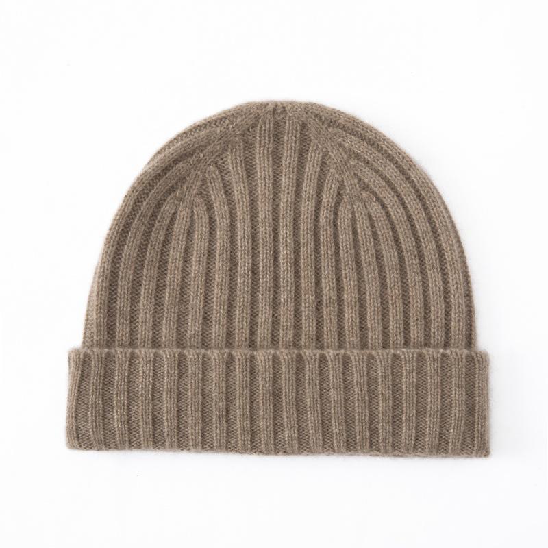 100% Pure Cashmere Knit Hat - Men's Ear Protection for Autumn/Winter