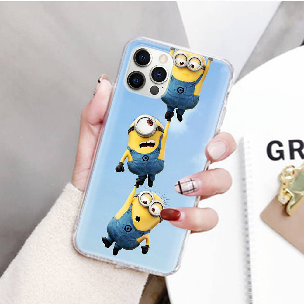 JM30 Minion Прозрачный чехол для Samsung A04 A14 A23 M33 M53 Realme 10 9 C35 C55 VIVO Y02 X80 Infinix Hot 30 Note 11 Tecno Spark 8P Pro