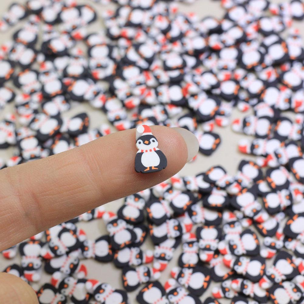 Polymer Clay Penguin Slices Hot Soft Sprinkles for DIY Crafts Making Toys Filling Accessories
