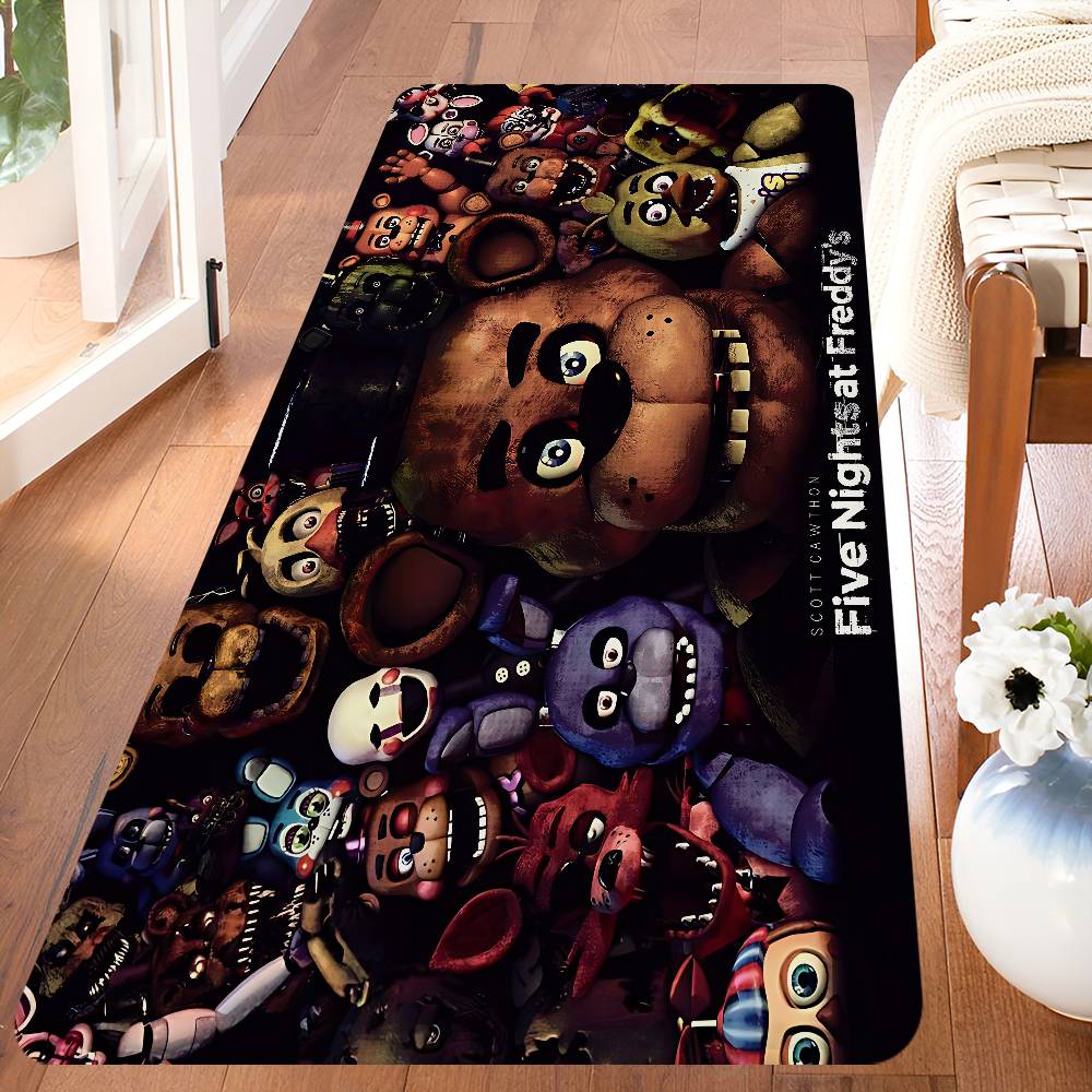 F-FNAF Five-nights-At-Freddys Floor Mat Rectangle Anti-slip Home Soft Badmat Front Door Indoor Outdoor Mat Welcome Doormat