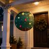 Sturdy Metal Frame Paper Lanterns Christmas Lantern Cute Gingerbread Man Snowman Elk Pattern Ceiling Hanging Collapsible Decorative 12 Inch