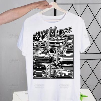 AE86 Япония Аниме JDM Футболка Унисекс Ретро Топы Футболки Харадзюку Initial D Гоночный Дрифт Автомобиль Футболка Уличная одежда Хип-хоп Мужские футболки Футболка
