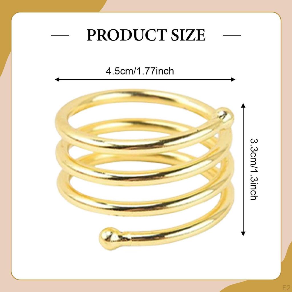10 Pieces Napkin Rings Decorative Table Settings Unique Multifunctional Holder Dinner