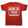 Novelty Awesome Made In 1969 T Shirts Graphic Cotton Streetwear Short Sleeve Birthday Gifts Summer Style T-shirt Mens Clothing