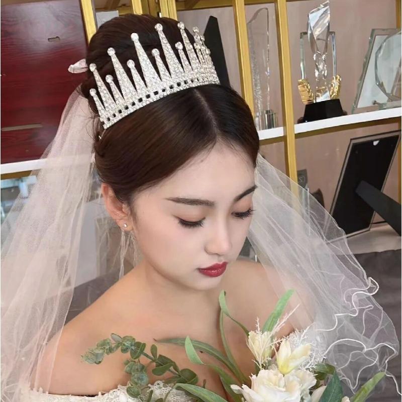 Кристальная Корона Королевы Невесты Свадебный Аксессуар для Волос Свадебное Платье Вечернее Платье Корона на День Рождения Награда за Выступление Корона для Волос