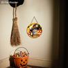 Halloween Wooden Sign with Adorable Cat Pattern - Charming Figurine Ornaments - Ideal for Front Door, Wall, Room Decor