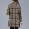 Костюм шерстяная куртка в клетку осень-зима тонкая верхняя одежда с длинными рукавами плюс размер 5xl женское универсальное пальто