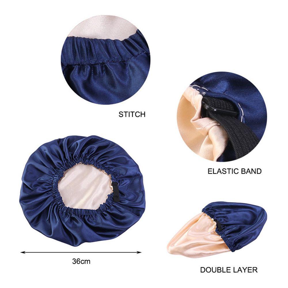Women For Sleeping Flat Satin Hair Cap Adjustable Night Hat Haircare Ceremony Round Headwear