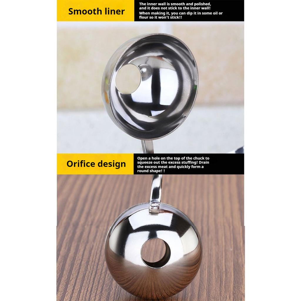 Stainless Steel Meatball Maker Food Grade Meat Baller Meatball Making Tool for Making Meatballs Rice Balls Fish Balls