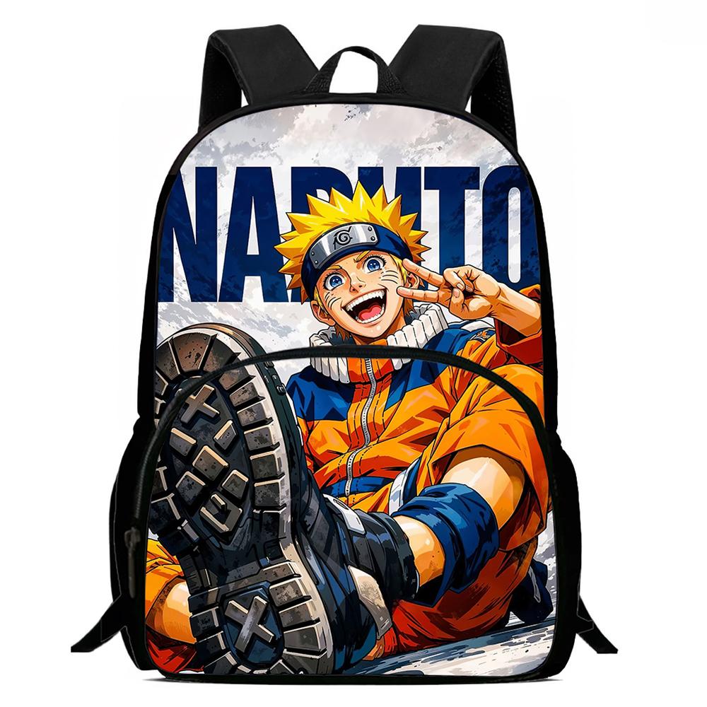 Рюкзак-мочила для детей из аниме NARUTO, с регулируемым плечевым ремнем и передним карманом, легкий и прочный, для мальчиков и девочек в возрасте 6-10 лет