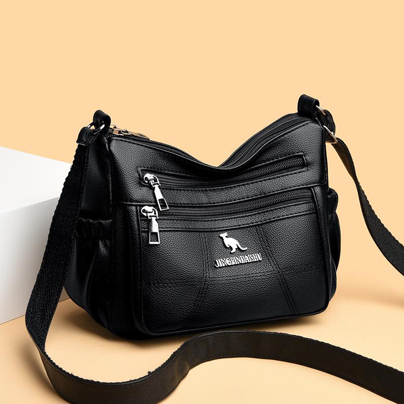Women's Small Bag Women's Bag Fashion Soft Leather Crossbody Bag Middle-aged and Elderly Shoulder Bag