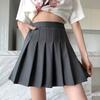 Юбка плиссе в стиле колледжа для женщин Летняя белая короткая юбка Японская юбка А-силуэта с высокой талией, облегающая, большого размера