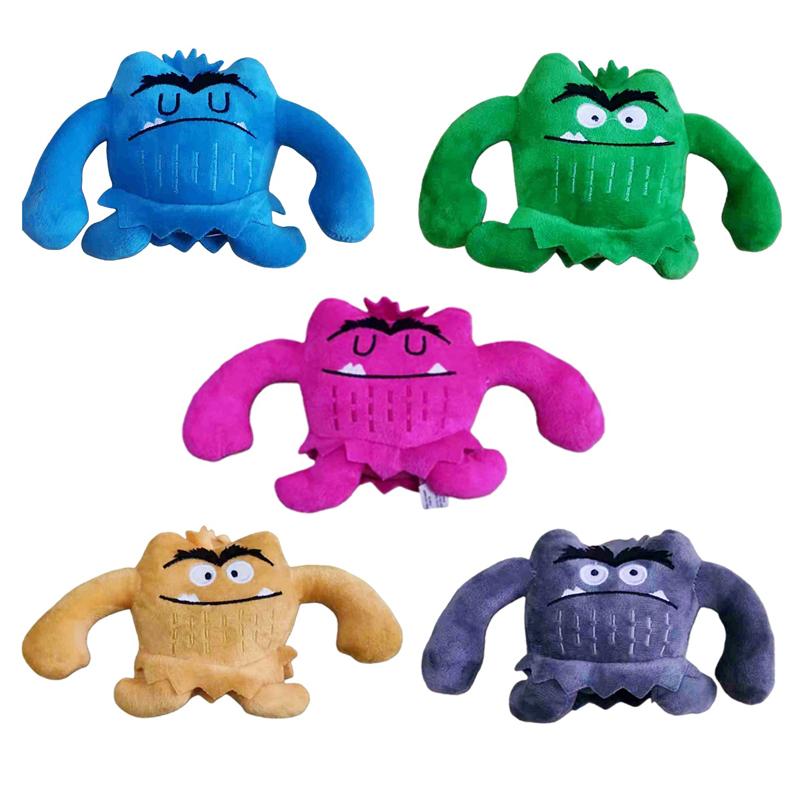 5 Inch Monster Plush Multi Color Soft Stuffed Doll Stress Relief Toy Gift For Kids Bedroom Decor Birthday Party Supplies
