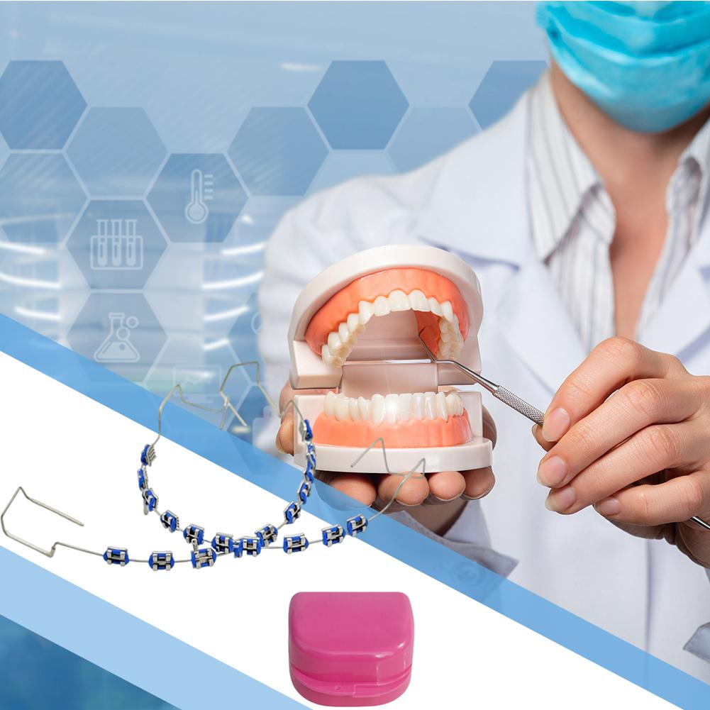 Новые Металлические Брекеты Стоматологические Накладные Брекеты с/без Коробки для Хранения Цветные Стоматологические Декоративные Брекеты Стоматологическое Модное Украшение Стоматологический Инструмент