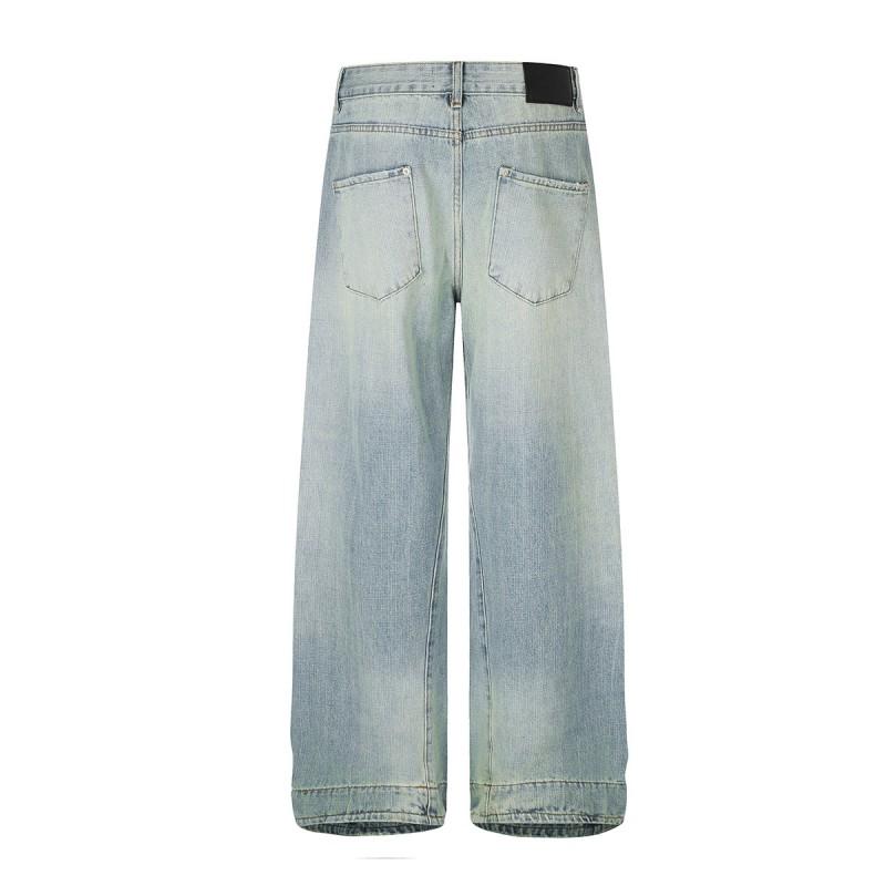 Magic Bear American Retro Clean Fit Jeans Straight Leg Loose Wide Casual Pants Teens