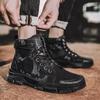 Autumn and Winter New Men Martin Boots Camouflage Tooling Boots Casual Waterproof Non-slip British Short Boots