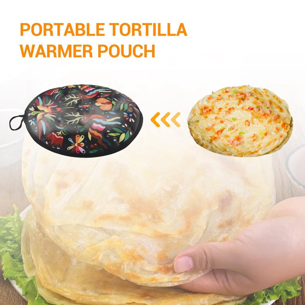 Haskoss 12-inch Burrito Warmer, Portable Tortilla Warmer Pouch for Microwave, Restaurant Food, Pancakes, and Home Use, Size C